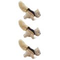 Outward Hound Squeakin’ Squirrels – 3‑Pack Plush Squeaky Dog Toys for Puppies, Small Dogs & Hide-A-Squirrel Replacements - color: Squirrels (3-pack)