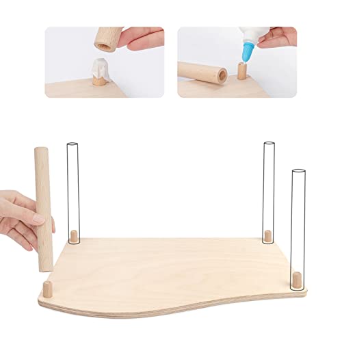 Niteangel Hamster Play Wooden Platform: Wave- 15.7" L x 9" W - 7" H | Can Maximizes Cage Space & Enriches Pet environment for Dwarf Syrian Hamsters Gerbils Mice Degus or Other Small Pets - size: Wave - 7" height