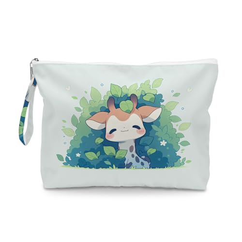 ENGVZ Wet Dry Bag, Waterproof Travel Pouch, Large Zipper Bag For Swimsuits, Diapers, Toiletries, Makeup, Women And Girls Cute Baby Giraffe Hiding - color: Giraffe