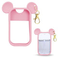 Mouse Design Silicone Case Compatible with Touchland Hand Sanitizer Spray 1 fl oz, Silicone Protective Case Holder with Keychain for Power Mist and Glow Mist, Pink - color: Pink