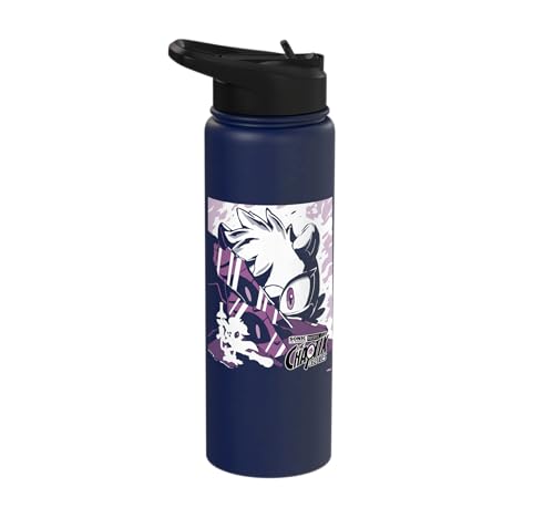 Sonic the Hedgehog Chaotix Casefiles Episode 3 Stainless Steel Insulated Water Bottle - color: Navy Blue