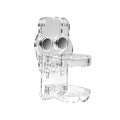 Magnetic Hamster Water Bottle Holder, Acrylic Small Animals Drinking Bottle Stand Adjustable Height Hamster Cage Accessories for Gerbil Rabbit Chinchilla