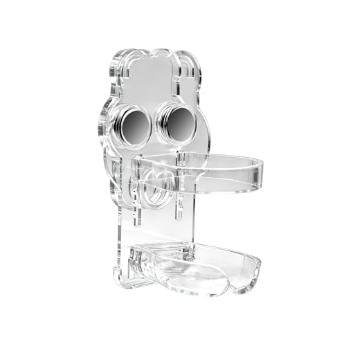 Magnetic Hamster Water Bottle Holder, Acrylic Small Animals Drinking Bottle Stand Adjustable Height Hamster Cage Accessories for Gerbil Rabbit Chinchilla