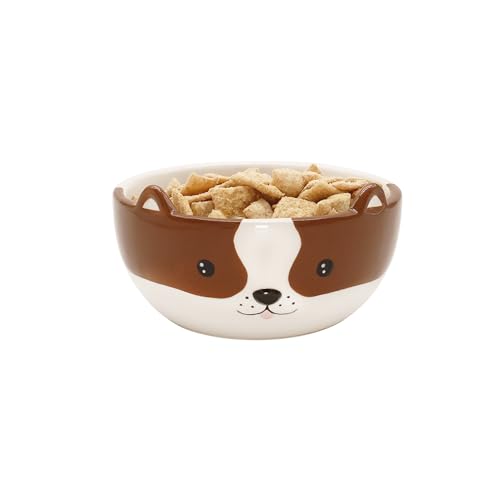 Winkee - Cereal Bowl Dog Style I Adorable Ceramic Bowl with Dog Features I Stoneware in Cute Dog Design