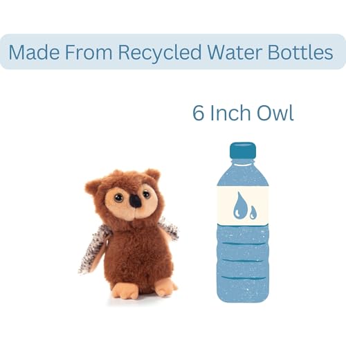 The Petting Zoo Owl Stuffed Animal Plushie, Gifts for Kids, Wild Onez Babiez Wildlife Animals, Brown Owl Plush Toy 6 Inches - color: Owl
