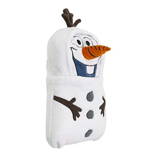 NoJo Disney Frozen Winter Cheer White, Orange, Brown Olaf Character Shaped Blanket - color: Frozen - Winter Cheer