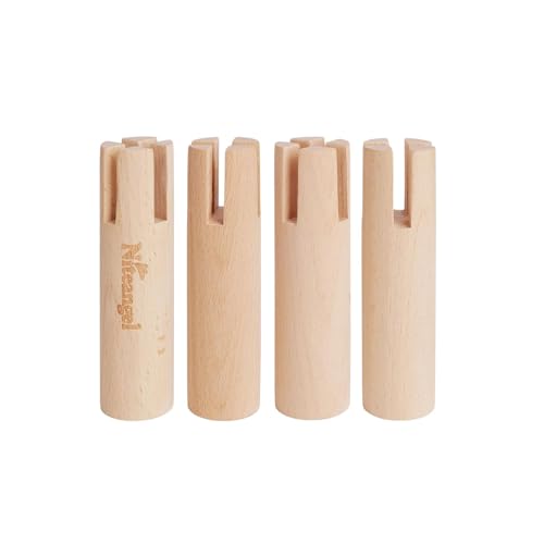 Niteangel Set of Beech Stilts for Elevating & Safely Setting Niteangel Multi-Chamber Series Maze House (Set of 4 Stilts (4.33'' H)) - size: Set of 4 Stilts (4.33'' H)