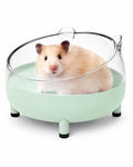 Meow&Woof Hamster Sand Bath Container, Large Sandbox Toilet Gerbil Batheoom, Tiny Chinchilla Dust Bathtub Sand Bath Box for Hamster Cage Accessories 5.2 Inch-Light Green - color: Light Green