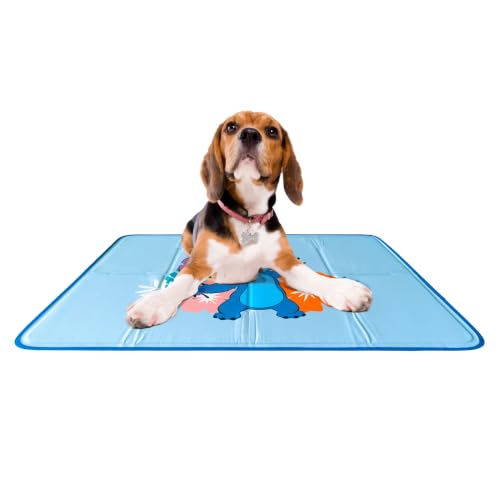 The Green Pet Shop Cool Pet Pad - Small, Disney’s Stitch - Self-Cooling, Pressure Activated Mat for Dogs & Cats from 9-20 lbs - Non-Toxic Gel, No Water Needed - color: Stitch, size: Small