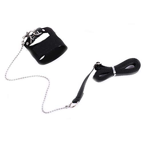 Squirrel Traction Rope with 1.8m Lead Leah, Adjustable Small Animal Walking Harness, Anti-Biting Chain Rope Vest Strap for Hamster Gerbil Rat Mouse Ferret Chinchilla and Small Animals - color: Black