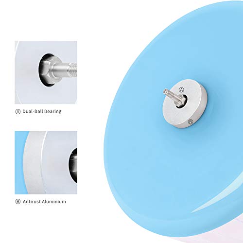 Niteangel Super-Silent Hamster Exercise Wheels: Quiet 10 inch Running Wheel | Can 10.6-13.4" Adjustable Height - No Bend Back Spinner Running for Dwarf Syrian Hamster Gerbils Mice Or Other Small Animal - color: Light Blue, size: Medium