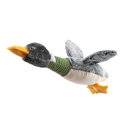 Best Pet Supplies Interactive Squeaky Dog Chew Toy, Ideal Dog Toys for Chewers, Small, Medium & Large Dogs, and Fetch Lovers - Mallard Duck Wing (Gray), Small - color: Mallard Duck Wing (Gray), size: Small