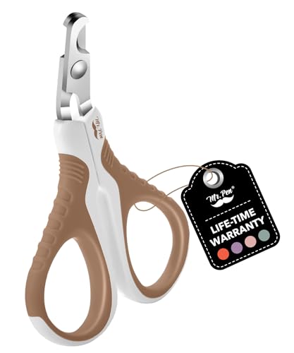 Mr. Pen- Cat Nail Clipper, Stainless Steel | Professional Sharp Cat Claw Trimmer for Small and Medium Cats, Pet Nail Clipper with Sturdy Non Slip Handle - color: Brown