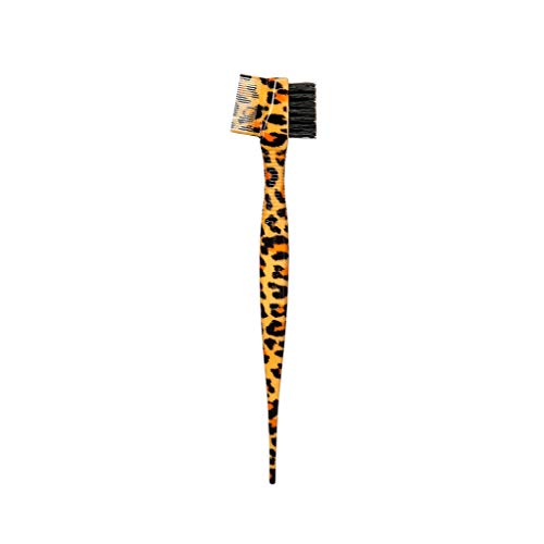 Red by Kiss Professional Edge Brush with Comb and Rattail, 100% Boar Bristles - color: Leopard Boar Brush with Comb & Rattail