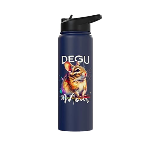 Degu Mom Degu Stainless Steel Insulated Water Bottle - color: Navy Blue