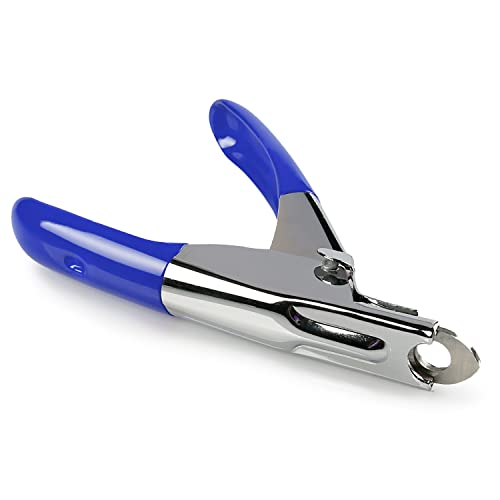 Dog Cat Pets Nail Clippers, Professional Pets Claw Trimmer with Free Nail File, Sharp Stainless Steel Blade, Sturdy Non Slip Handles - for Safe, Professional at Home Grooming - color: Blue