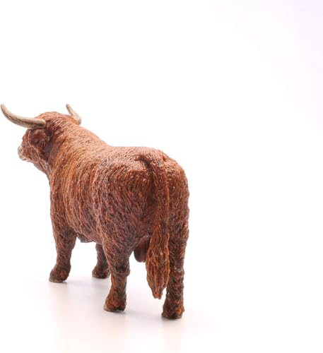 Schleich Farm World Realistic Highland Bull Cow Animal Figurine - Highly Detailed and Durable Farm Animal Toy, Fun and Educational Play for Boys and Girls, Gift for Kids Ages 3+ - style: Highland Bull
