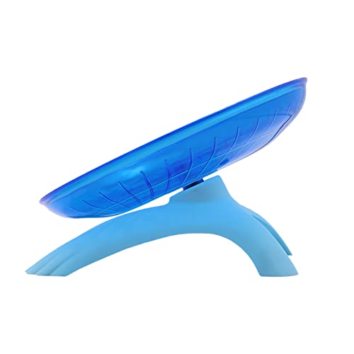 Litewood Small Hamster Wheel Hermit Crab Wheel Small Animal Flying Saucer Spinner Silent Running Exercise Toy Cage Tank Accessory for Dwarf Hamster Gerbil Mouse Rat Mice Hermit Crab (Blue) - color: BLUE