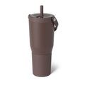 BrüMate Resa 35oz 100% Leakproof Tumbler w/Handle & Straw | Flexible SoftSip Straw | Silicone Sleeve for Durability | Stainless Steel | Cup Holder & Travel Friendly Water Bottle (Java) - color: Java, size: 35 oz