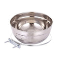 JiangYanus Stainless Steel Hanging Pet Bowls, Dog Crate Food and Water Bowl | Metal Coop Cups with Clamp Holder Detachable Cage Kennel Bowl Feeder Dish for Dogs Cats Birds Ferret Rabbit and Small Animals - color: 7.9" x 3.9"