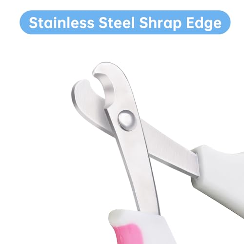 Bearded Dragon Nail Clippers with Precise Angled Edges | Stainless Steel Bearded Dragon Toe Nail Clippers (Pinky White) - color: Pinky White