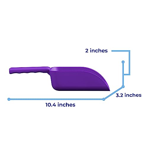Vikan Remco 63008 Color-Coded Plastic Hand Scoop - BPA-Free Food-Safe Kitchen Utensils, Restaurant and Food Service Supplies, 16 oz, Purple