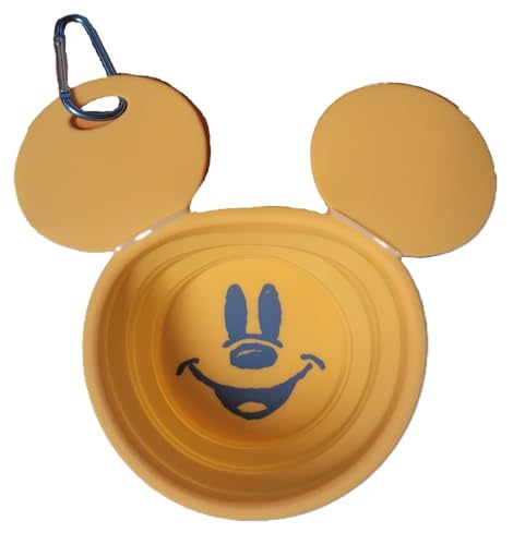 Disney Parks Mickey Mouse Portable Pet Bowl Orange