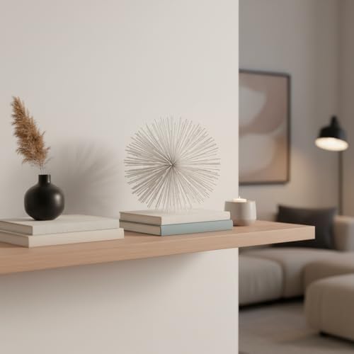 Modern Day Accents 5451 Erizo Spiked Medium White Sphere, 8" D - color: White, size: Medium