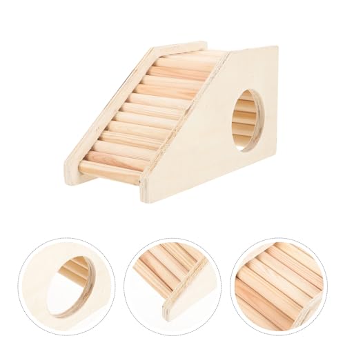 balacoo Wooden Hamster Climbing Nest Ladder Toy Small Animal Hideout for Hamsters Gerbils Mice Cage Accessories 6.69X3.54X2.75In