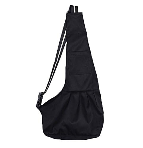 Pet Dog Puppy Cat Carrier Bag Oxford Cloth Sling Dog Doggy Cat Carrier Single Shoulder Bag-Small,Black - color: Black, size: 23.6"L x 14.6"W x 4.9"H