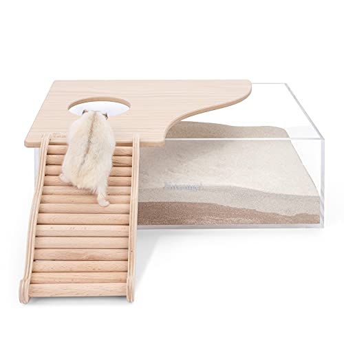 Niteangel Hamster Climbing Ladder Bridge: 6.3 x 3.7 x 1.1 inch | Can Expand Habitat Span & Explore Unlimited New Fun - Multi Use Habitat Decor Toys for Hamster Gerbils Mice and Small Animals - size: Small - 6.3'' L