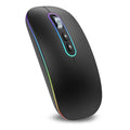 cimetech Wireless Mouse for Laptop, M01 Rechargeable Silent LED Computer USB Mice, [BT5.1 and 2.4G Receiver] Dual Mode Slim Sleek, Plug and Play for iPad Mac Chromebook Tablet PC Notebook | 2.4G & BT Slim Mouse for MacBook,Silent Click, 1600 DPI for Offic