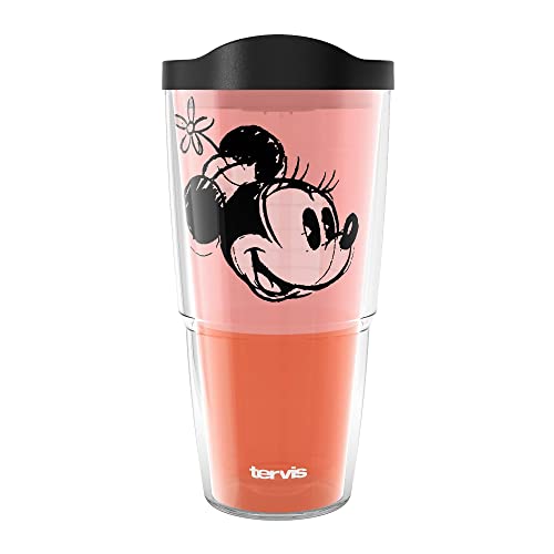 Tervis Disney Fundamentals Collection Made in USA Double Walled Insulated Tumbler Travel Cup Keeps Drinks Cold & Hot, 24oz, Minnie - color: Minnie, size: 24oz - 1pk