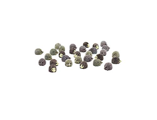 X Hot Popcorn 30 Pcs Mini Hedgehog Figurines, Small Resin Hedgehogs | Tiny Resin Animals, Miniature Figurines, Miniature Moss Landscape, DIY Garden Decor