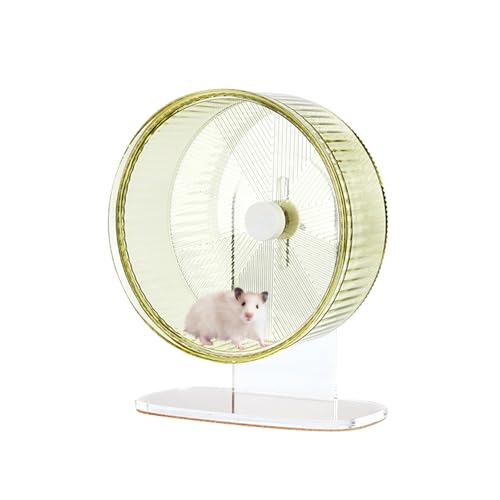 Super-Silent Hamster Exercise Wheel: Silent Spin Toys Hamster Running Wheels with Height Adjustable Stand for Hamsters Gerbils Mice Or Other Small Animals -6.5inch Green - color: Green, size: 6.5inch
