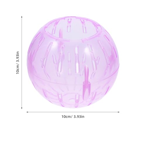 POPETPOP Hamster Running Ball 4 Inch Transparent Exercise Ball for Small Pets Including Hamsters Gerbils and Guinea Pigs Portable Safe Toy for Active Play and Indoor Use - color: Pink