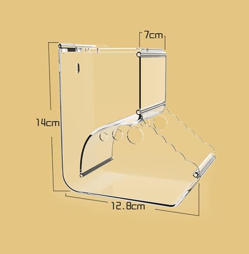 Automatic Hamster Feeder, Clear Acrylic Automatic Pet Feeder Pet Food Dispenser, Hamster Food Bowl Guinea Pig Food Dispenser for Small Animal Feeding & Watering Supplies (L) - size: L