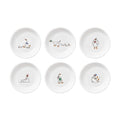 Super Cute Cartoon Animal Pattern Ceramic Sauce/Seasoning/Sushi Soy Dipping Bowl/Appetizer Plates/ Serving Dish Set (6)-Goose - color: Goose