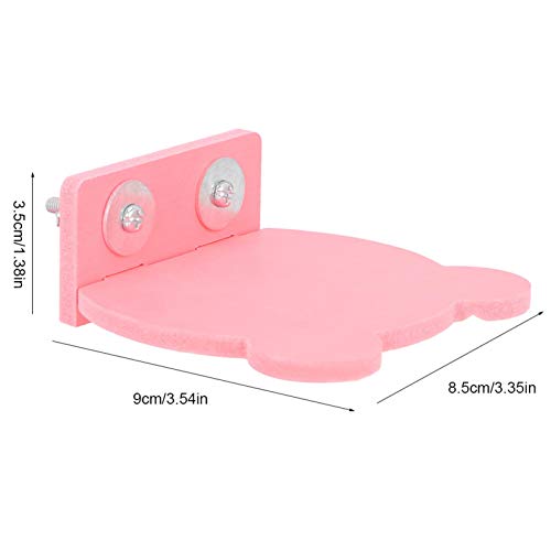 Pink Perch Bird Platform, Double Screw Standing Platform Stand Parrot Climbing Grinding Cage Toy, Comes with Screws, for Small Anminals Mouse Lovebird Finches Exercise