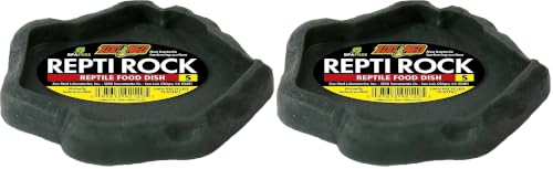 Zoo Med Laboratories SZMFD20 Repti-Rock Food Dish, Small (Pack of 2) - size: 0.32 Ounce (Pack of 2)