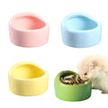 2 Pack Ceramic Hamster Food Bowl, Splash-Proof, Tip-Proof, Chew-Resistant, Easy to Clean Small Animal Bowl for Hamster/Guinea Pig/Chinchilla/Hedgehog (2, M (Diameter 2.95 in)) - size: M (Diameter 2.95 in )
