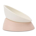 French Bulldog Food Bowl- Slanted Tilted Pug Food Water Bowl,Cat Bowl- Feeder for Frenchie/Shih Tzu/Flat Faced Small Dogs/Puppies/Cats (Lightpink, 4 Cup) - color: Lightpink, size: 4 Cup
