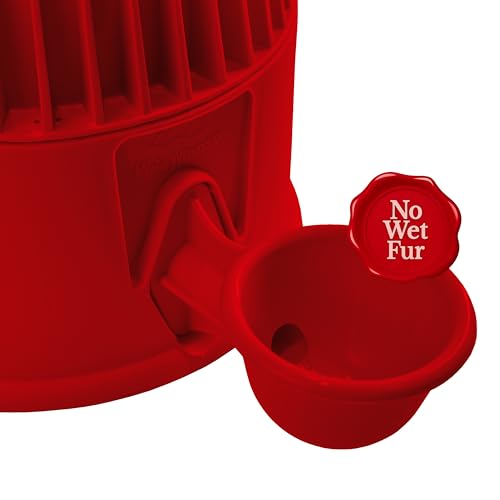 Pet Water Dispenser for Dogs and Cats, 67.6 oz – Gravity-Fed Water Bowl for Clean Drinking, Prevents Wet Fur, BPA-Free Polypropylene, Vida Mansa (Opaque Red) - color: Opaque Red