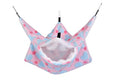 Petmolico Small Pet Warm Plush BunkBed Hanging Hammock Cage Accessories for Parrot Sugar Glider Ferret Squirrel Hamster Rat Hideout Playing Sleeping, Pink Heart