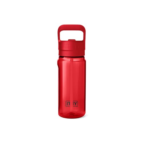 YETI Yonder 600 ml/20 oz Water Bottle with Yonder Straw Cap, Rescue Red - color: Rescue Red, size: 20 Ounces