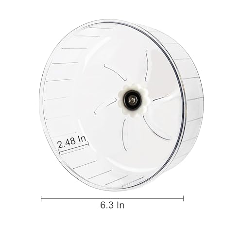 Super-Silent Hamster Exercise Wheel - Hamster Toys Cages Accessories 6.3 Inch Running Spinner Quite Runner for Small Animal Pet Gerbil Dwarf Hedgehog Rat Mouse Mice - size: 6.3 inch with no stand