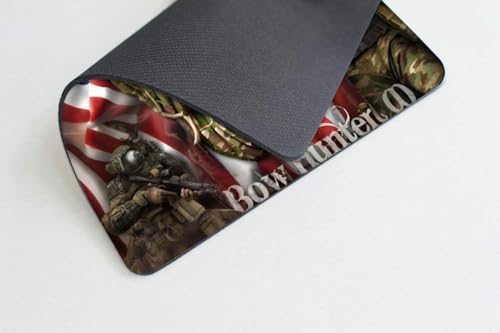 Bow Hunter American Flag Camo Mouse pad Customized Mousepad Non-Slip Rubber Base Mouse Pads for Computers Laptop Office Desk Accessories Mouse pad - color: Bow Hunter American Flag Camo