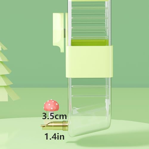 350ml/12.3 oz Guinea Pig Water Bottle No Drip | Perfect hamster water bottle. Leak-proof dispenser provides fresh water and keeps small pet cages clean and dry