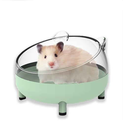 Meow&Woof Hamster Sand Bath Container & Dust-Free Bath Sand Set, 6.5" Sandbox Toilet for Hamster, Gerbil, Chinchilla, Mice – 2.2 lbs Potty Litter Sand for Small Animals (Light Green)