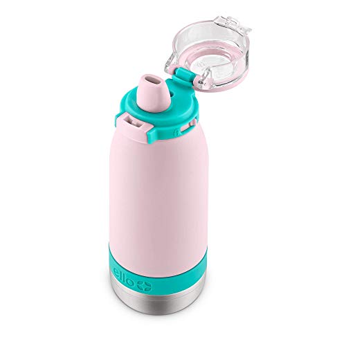 Ello Emma 14oz Insulated Stainless Kids Water Bottle with Straw, Cotton Candy - color: Cotton Candy